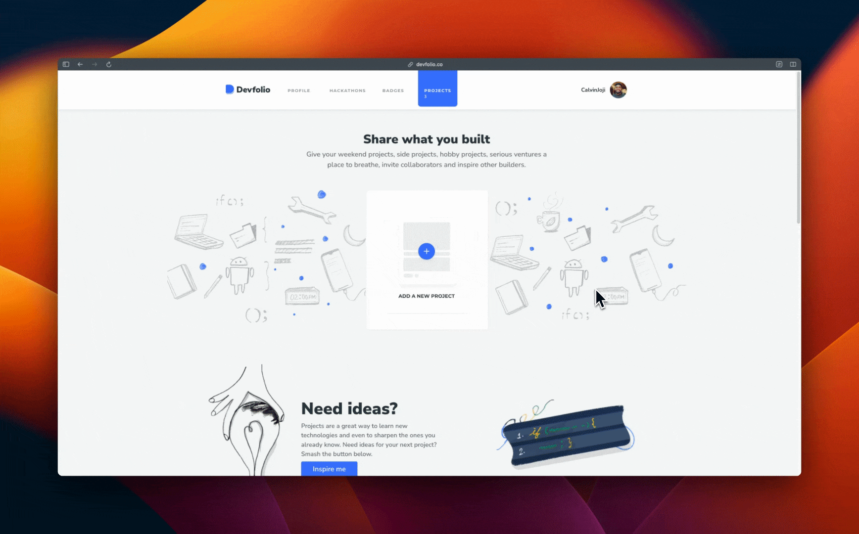 Inspire Me Feature Preview