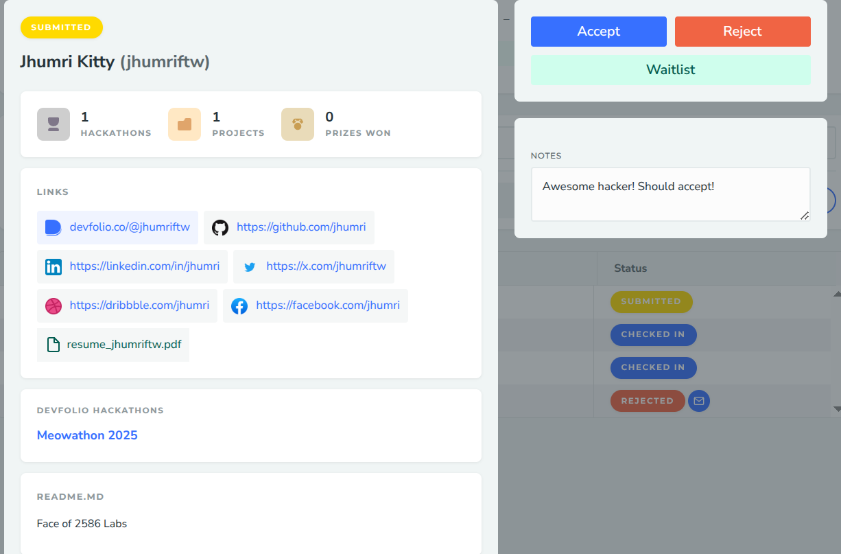 Welcome to Devfolio