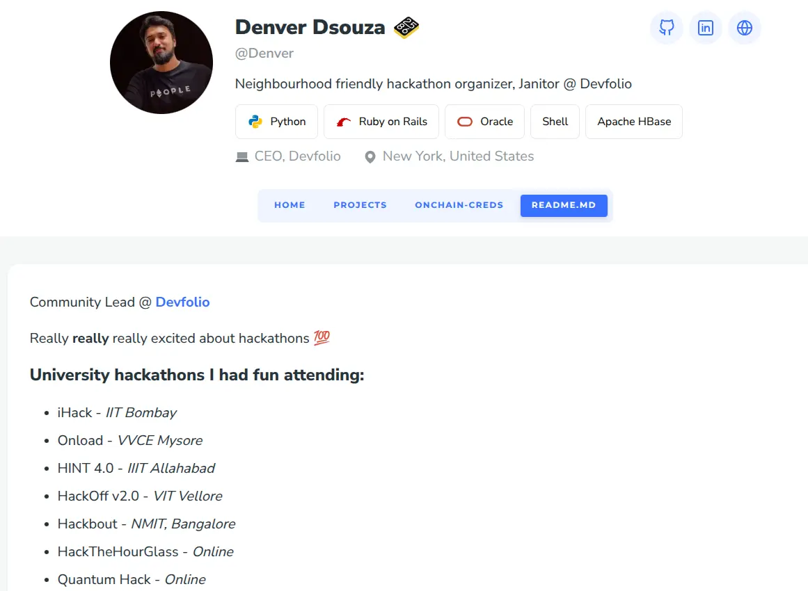 Start Your Devfolio Hacker Experience Here