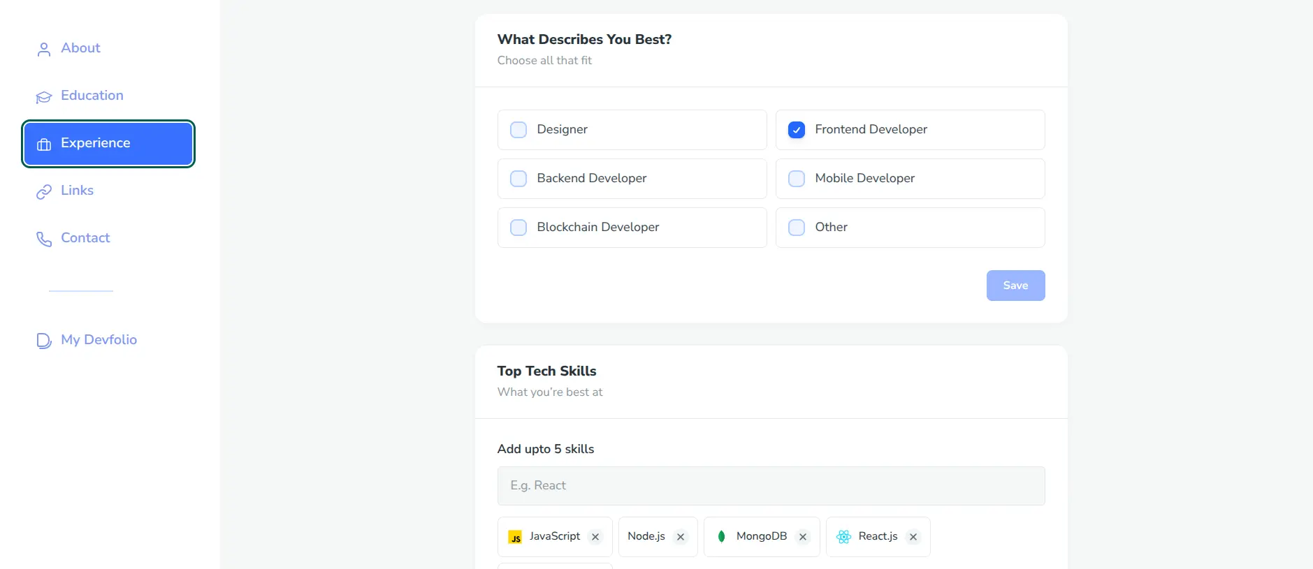Your Devfolio Profile