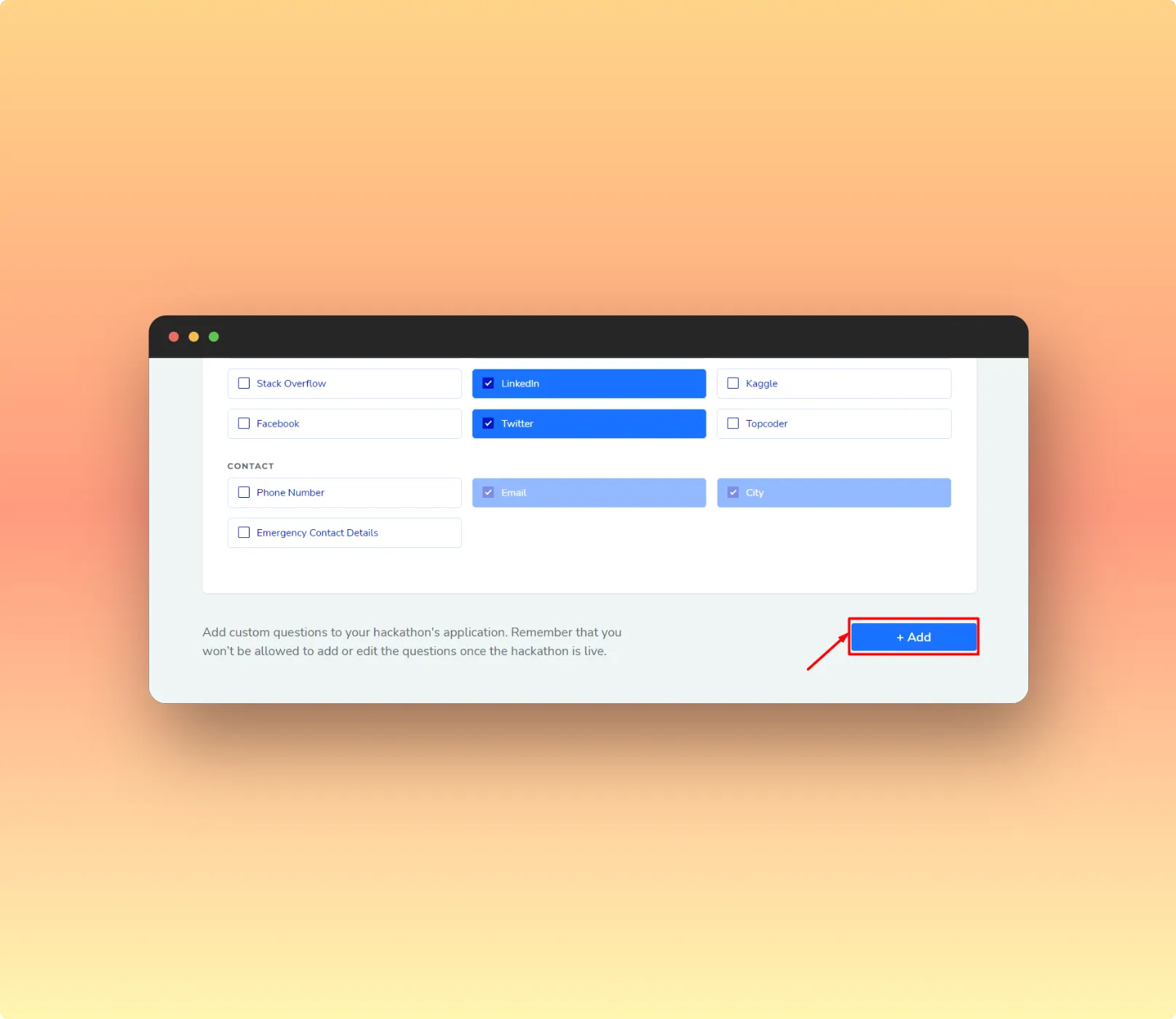 Application Tab