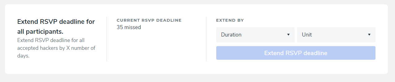 Extend RSVP Deadline