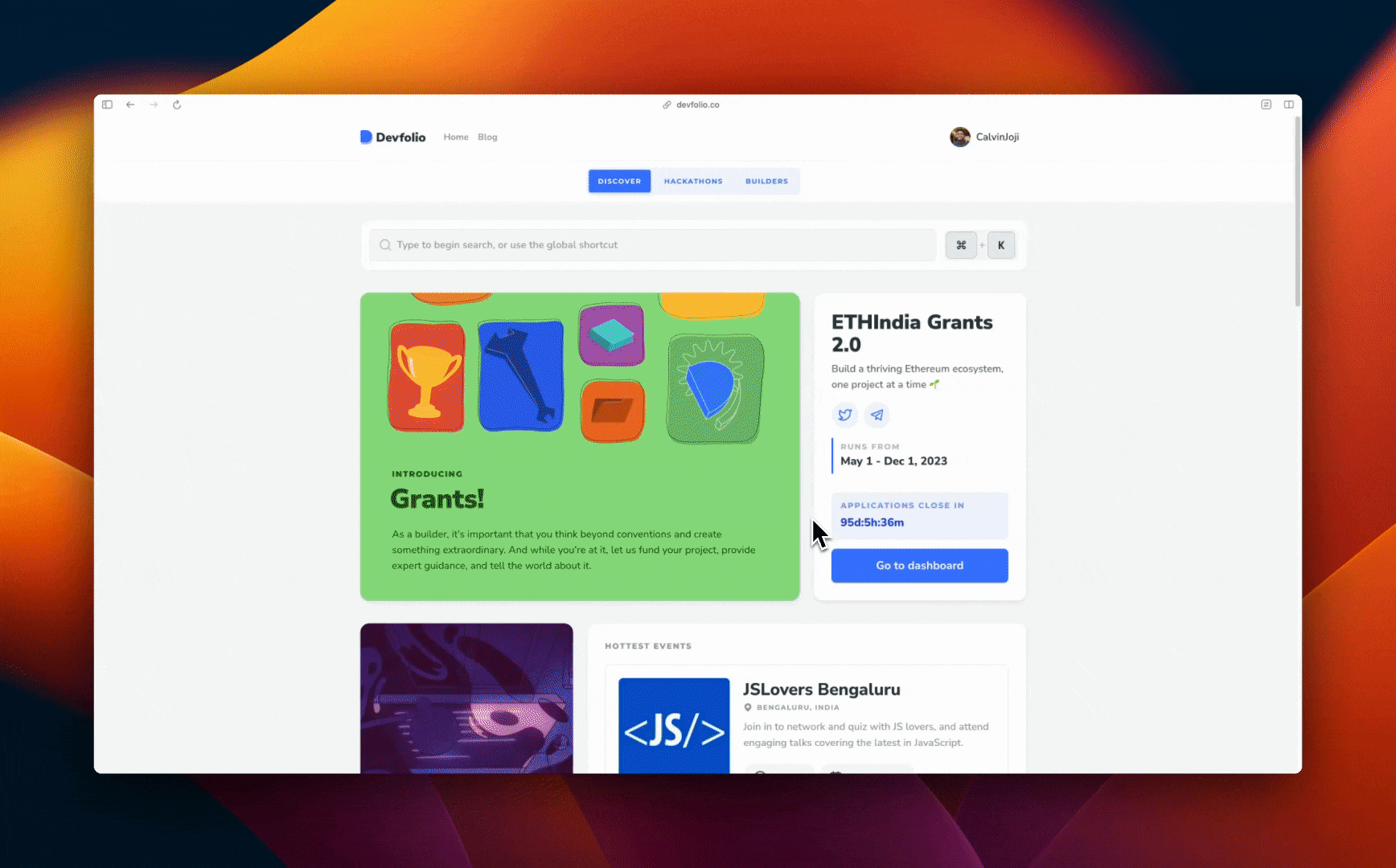 Organizer Dashboard UI
